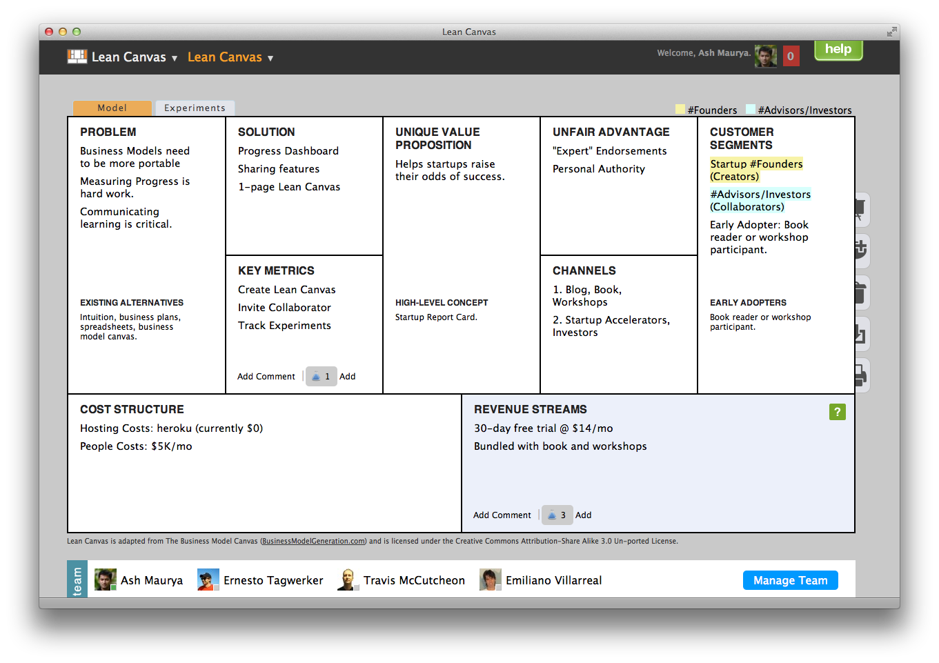 Lean Canvas: As if You Were Home 24×7 – The iDoor