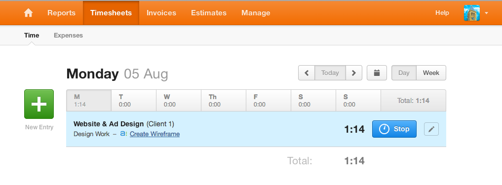 Harvest Timesheets now can track individual tasks.