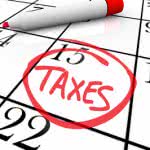 Calendar - Tax Day Circled